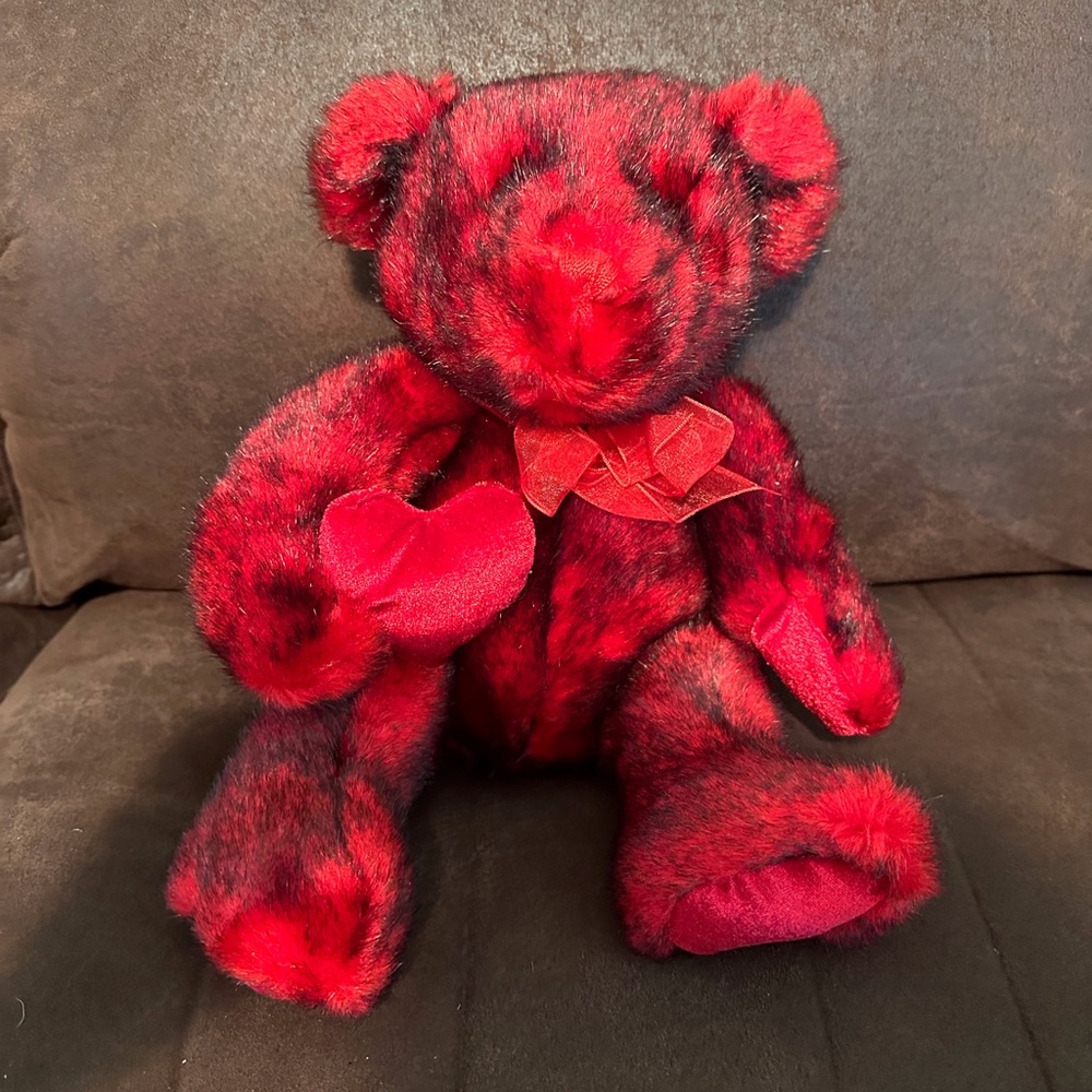 Red Bear carrying a Red Heart